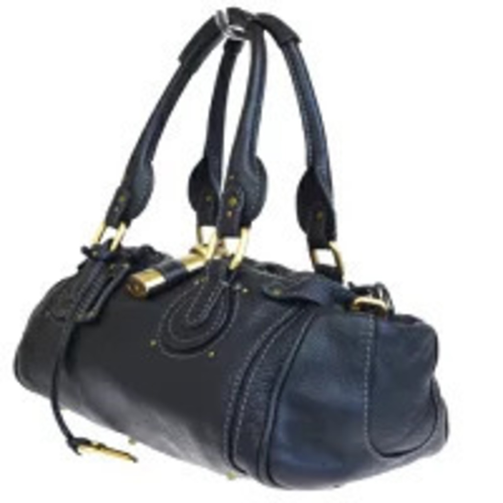 Chloe Paddington bag Handbag shoulder black padlock leather Black